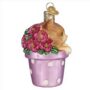 Kitten in Flower Pot Glass Ornament – Old World Christmas